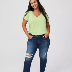 Torrid 2X Girlfriend Signature Jersey V-Neck Tee